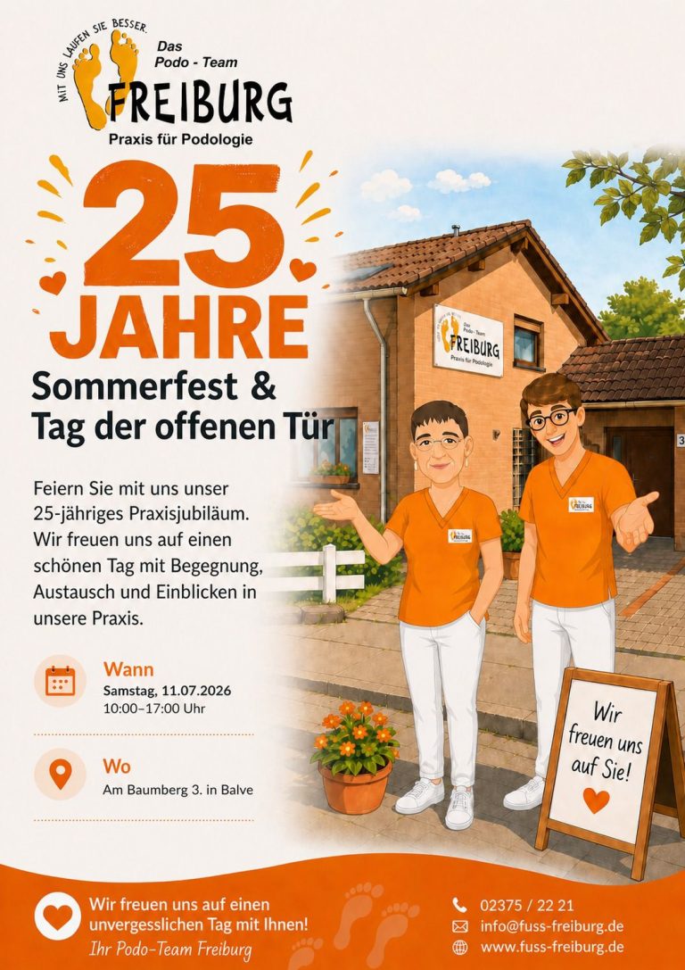 25 Jahre Podologie Freiburg – wir feiern